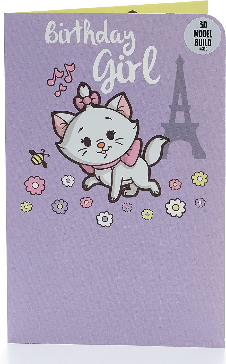 Disney Marie Purr-fect Birthday Card greeting card by UK Greetings featuring Marie from Disney's Aristocats with a festive design.