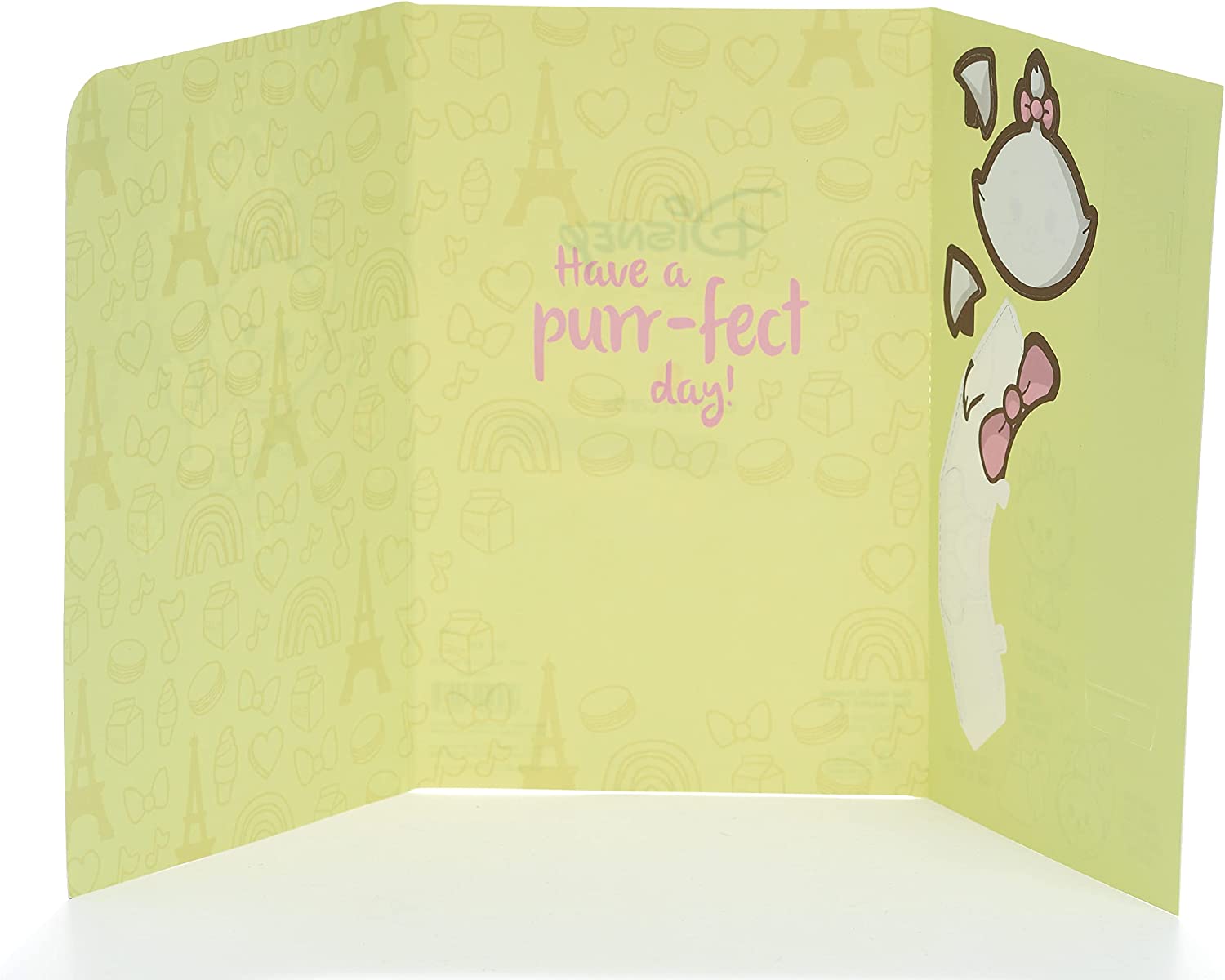 Disney Marie Purr-fect Birthday Card greeting card featuring the animated cat Marie from Disney, with colorful birthday-themed design.