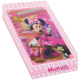 Colorful Disney Minnie Mouse 3D birthday greeting card for girls featuring Minnie with birthday balloons and cheerful design.