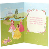 Disney Princess 3D greeting card from UK Greetings featuring colorful princess characters and intricate 3D design.