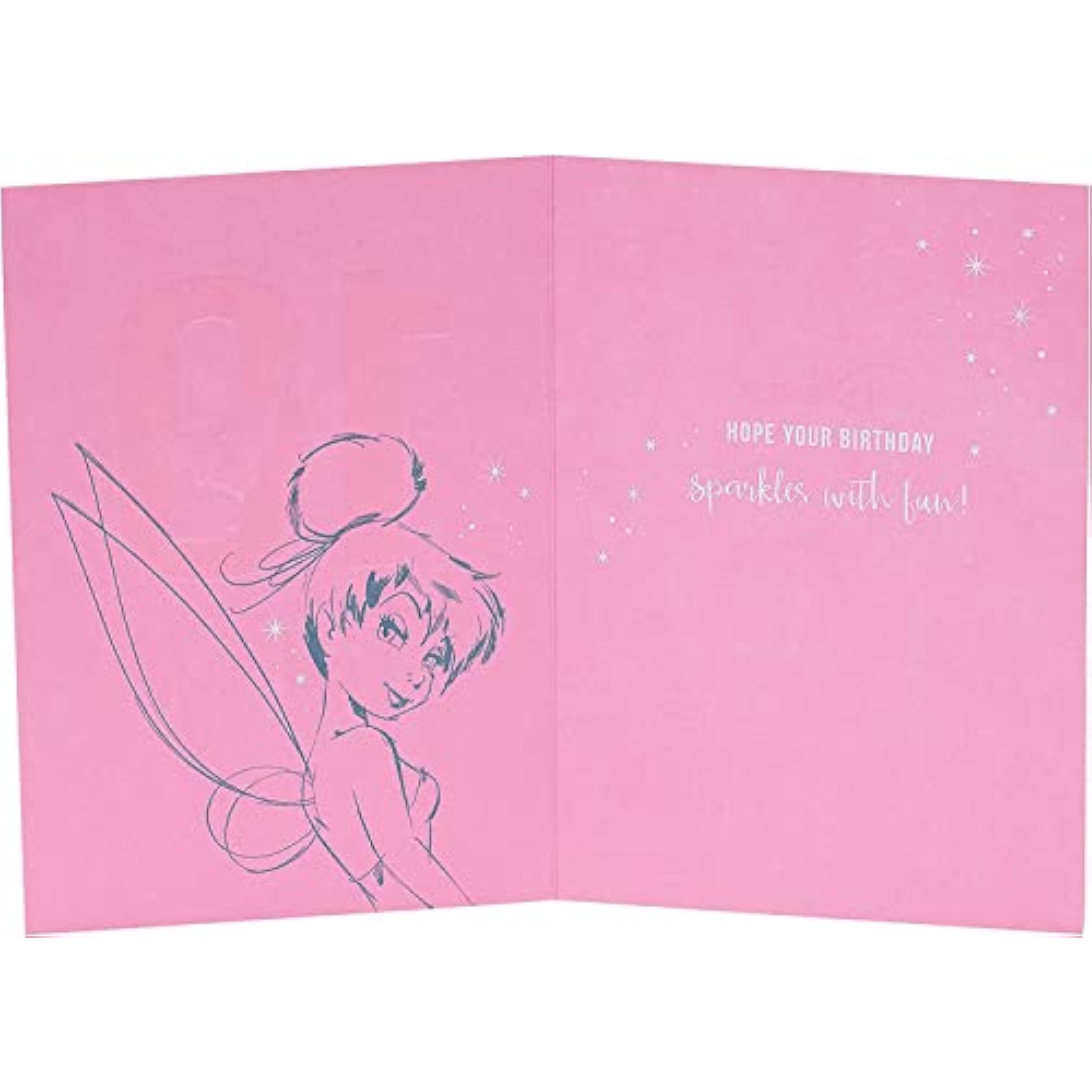 Disney Tinker Bell 10th birthday greeting card by UK Greetings featuring Tinker Bell and magical fairy-themed design.