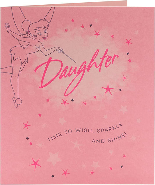 Disney Tinker Bell daughter birthday greeting card featuring a magical illustration for special celebrations