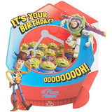 3D Toy Story birthday greeting card featuring a grabber machine design from UK Greetings, with colorful Toy Story-themed artwork.