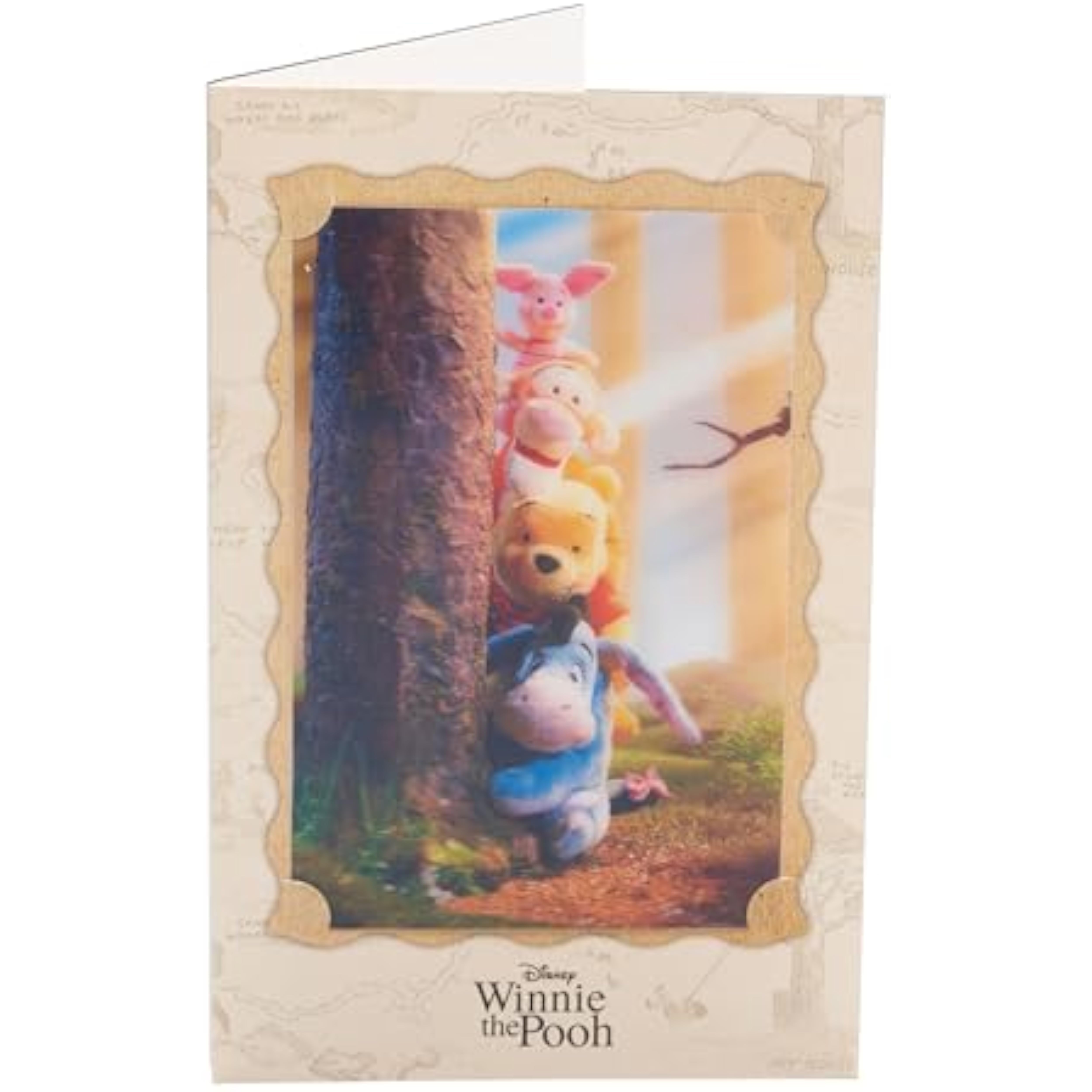 Disney Winnie the Pooh 3D greeting card for kids featuring colorful Winnie the Pooh design, perfect for birthday celebrations.