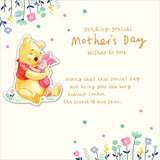 Disney Winnie The Pooh Mother's Day greeting card by UK Greetings featuring Winnie The Pooh illustration and heartfelt message inside.