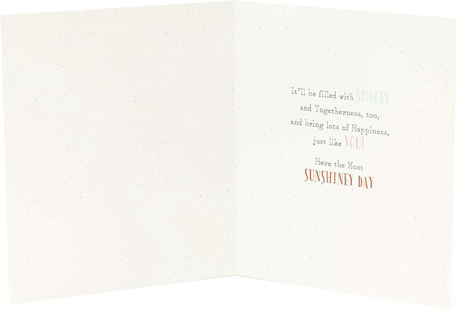 Disney Winnie the Pooh christening greeting card with colorful illustration and heartfelt message for special occasions.