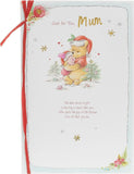 Disney Winnie the Pooh and Piglet Christmas greeting card featuring festive holiday design from UK Greetings.