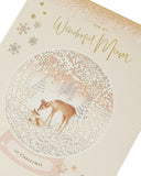 Christmas greeting card for a wonderful mum featuring festive deer and holiday design by UK Greetings.