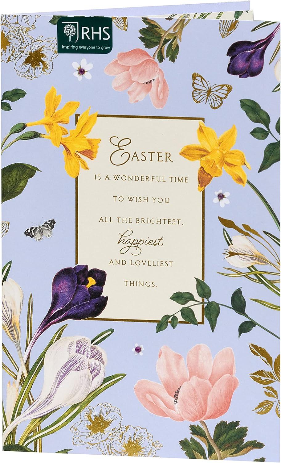 Traditional design Easter greeting card for him, her, or friends with envelope, by UK Greetings, featuring colorful festive artwork.
