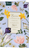 Traditional design Easter greeting card for him, her, or friends with envelope, by UK Greetings, featuring colorful festive artwork.