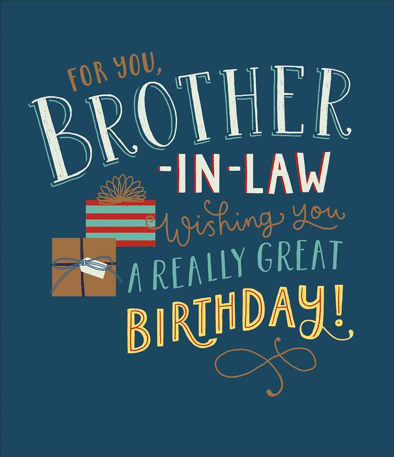Elegant Brother-in-Law birthday greeting card from UK Greetings, featuring stylish design and heartfelt message.