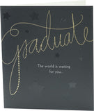 Elegant foil embossed graduation greeting card with celebratory design by UK Greetings, featuring a stylish and festive appearance.
