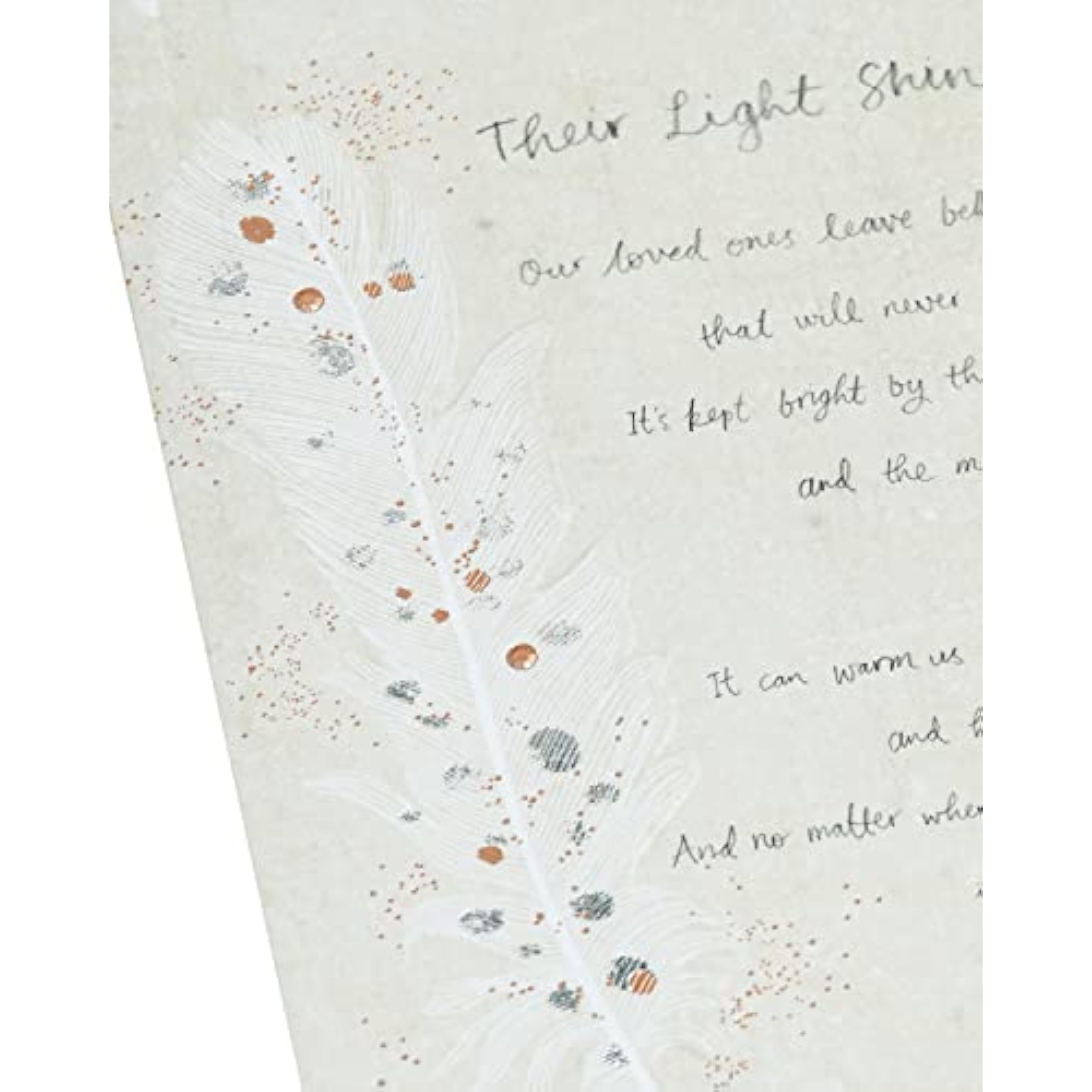 Elegant foil sympathy greeting card by UK Greetings featuring heartfelt condolence message and delicate design.