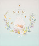 Elegant Mum Easter Heart greeting card with floral design from UK Greetings, featuring a heartfelt message for Easter celebration.