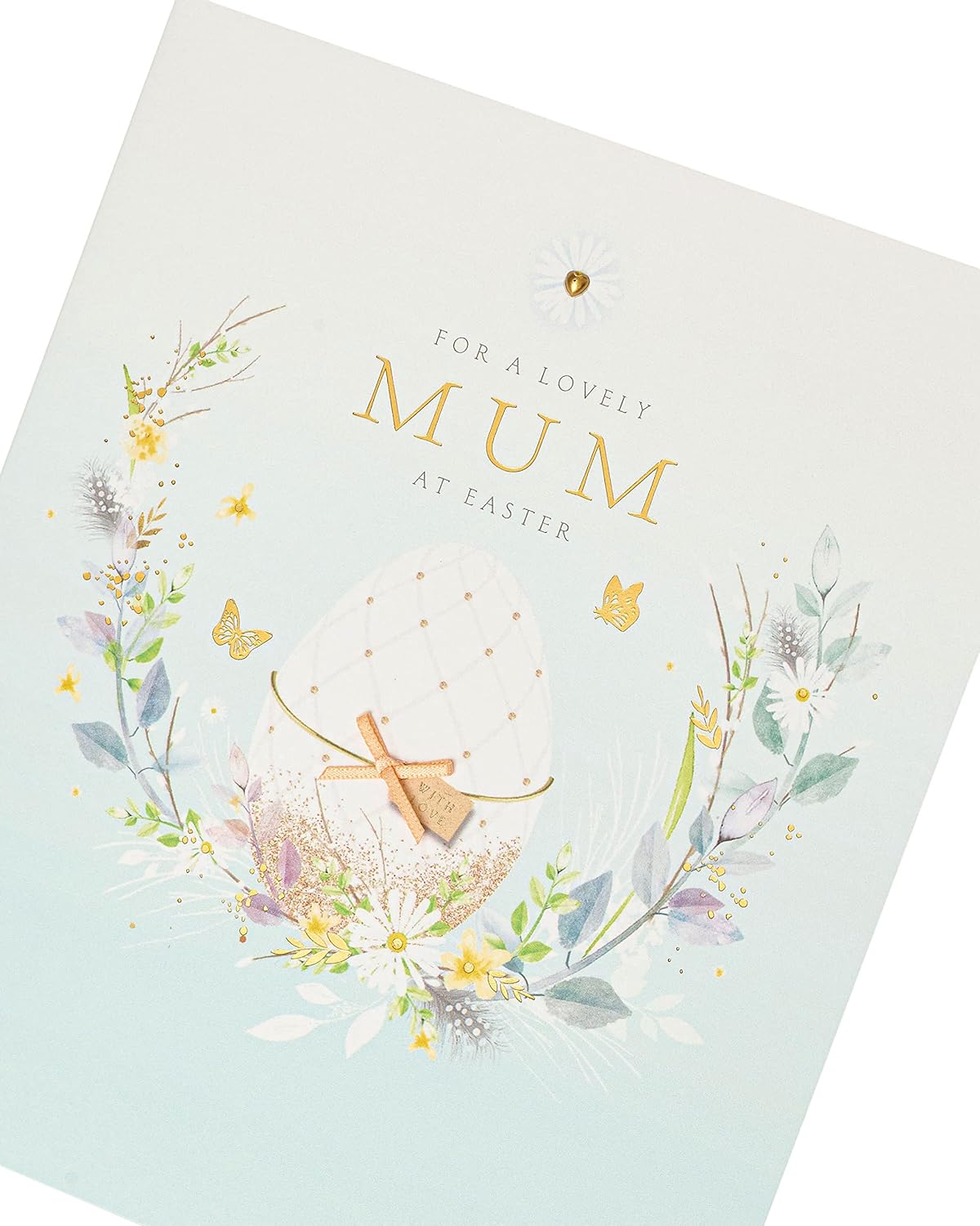 Elegant Mum Easter Heart greeting card by UK Greetings featuring a heartfelt design and festive Easter-themed imagery.