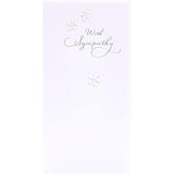 Elegant pearl sympathy greeting card by UK Greetings featuring a heartfelt design for bereavement messages