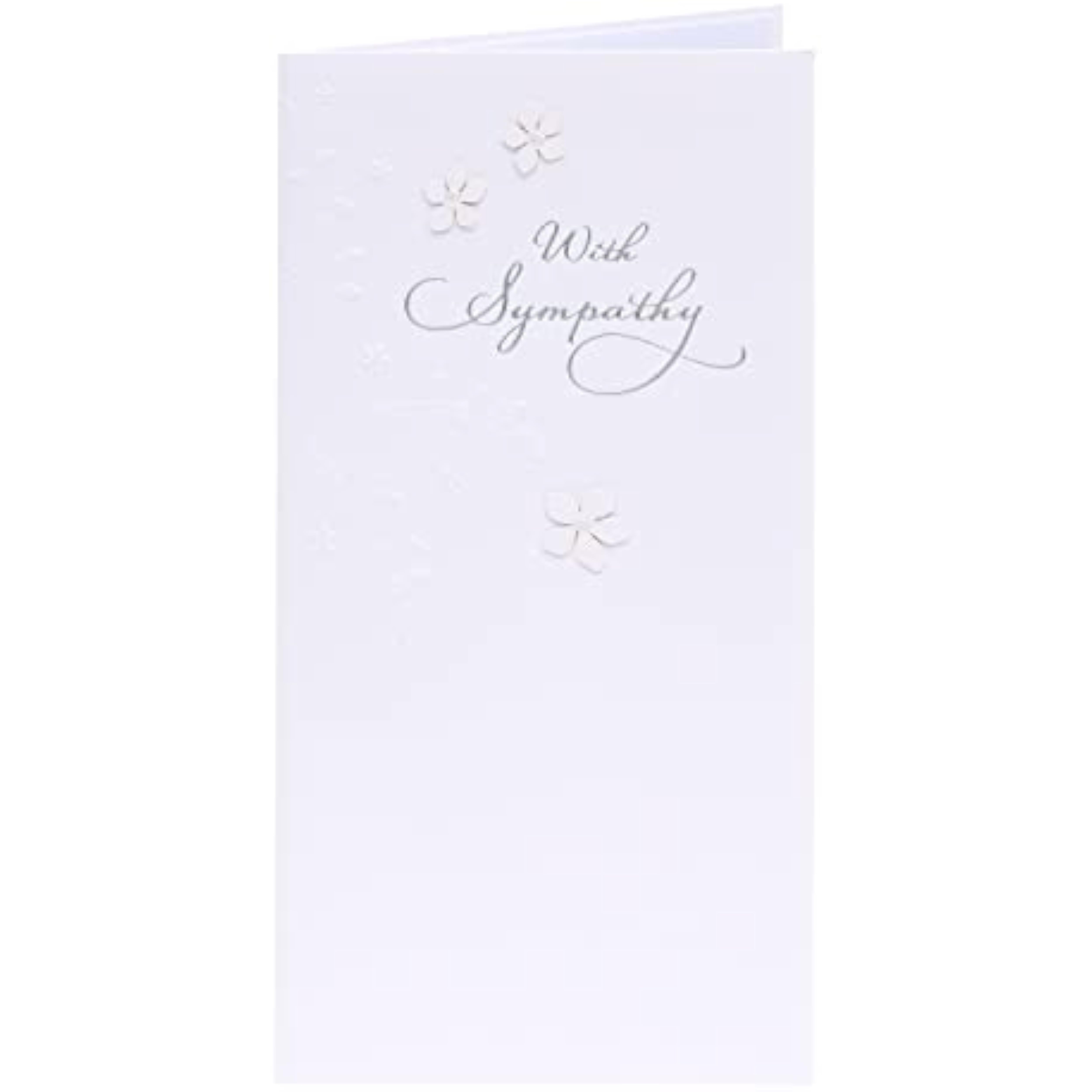Elegant pearl sympathy greeting card by UK Greetings featuring a heartfelt design suitable for bereavement messages.