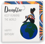 Empowering Afrotouch Daughter birthday greeting card with vibrant designs and heartfelt messages from UK Greetings.