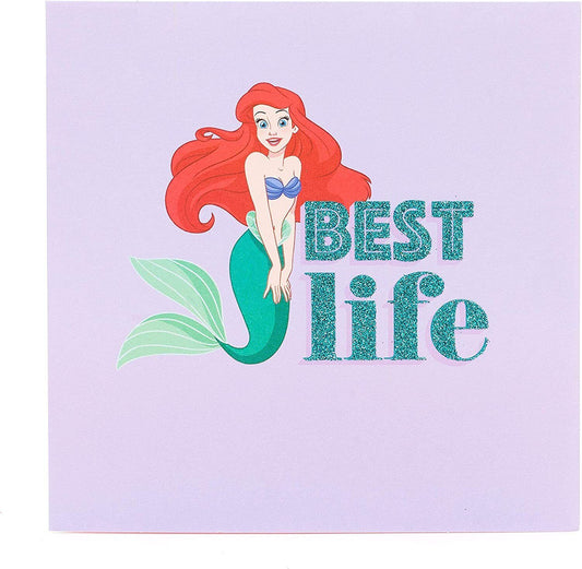 Disney Princesses greeting card featuring colorful illustrations, perfect for enchanting adventures and special occasions.