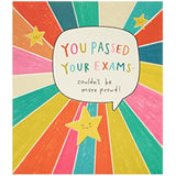 Colorful congratulations card for exams pass by UK Greetings, featuring celebratory design and uplifting message.
