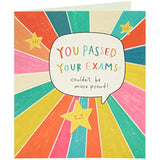 UK Greetings Exams Pass Congratulations Card featuring colorful designs and celebratory message on high-quality greeting card.