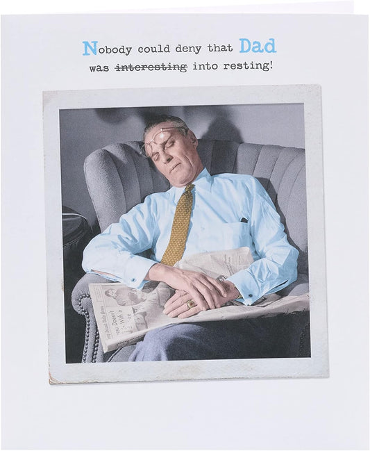 Funny Father’s Day greeting card from UK Greetings with joke design and envelope, featuring humorous artwork for Dad.