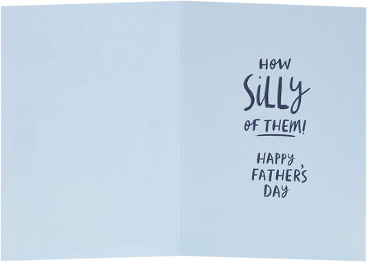 Father's Day greeting card for dad featuring a cute cartoon design and envelope by UK Greetings.