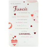 Fiancée Valentine's Day greeting card with envelope featuring a lovely, romantic design by UK Greetings.