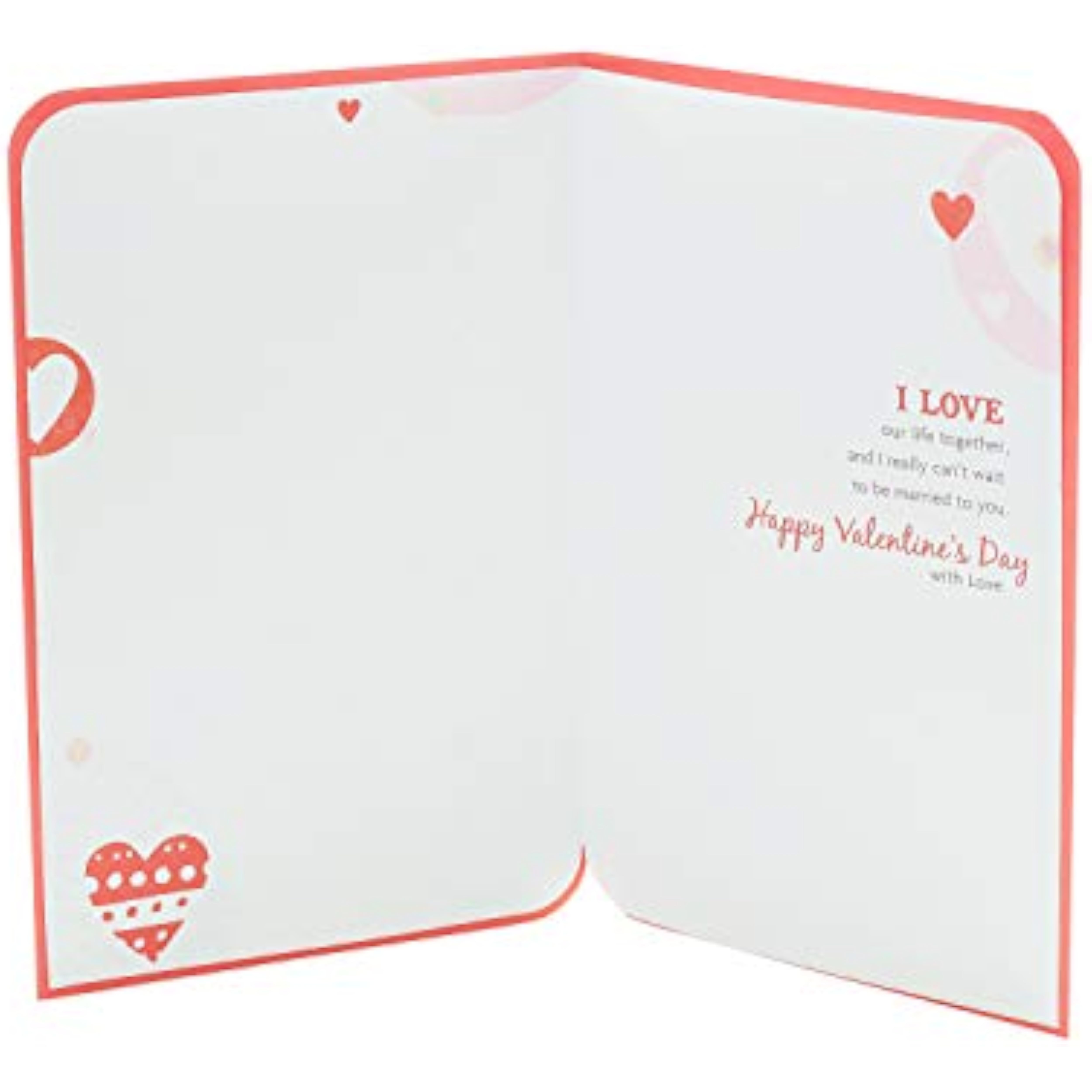 Fiancée Valentine's Day greeting card with envelope featuring a lovely, romantic design by UK Greetings.