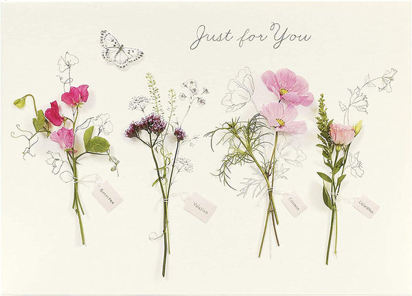 Floral Pretty Birthday Card featuring meadow flowers, UK Greetings greeting card with colorful floral design and cheerful message.
