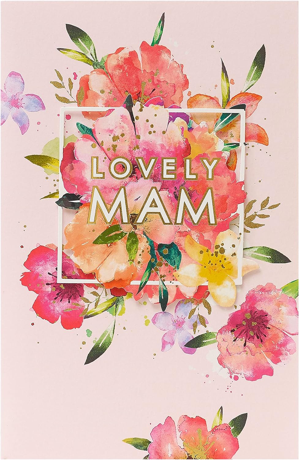 Flowers design happy Mother's Day greeting card by UK Greetings featuring colorful floral artwork and heartfelt message.