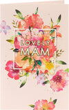 Flowers design lovely Mother's Day greeting card by UK Greetings, featuring colorful floral artwork on the front.