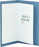 Foil beer pint birthday greeting card featuring "Brother" message from UK Greetings, with colorful festive design.