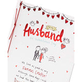 Valentine's Day greeting card from UK Greetings with a romantic couple design for husbands, perfect for expressing love.