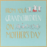 Mother's Day greeting card from grandchildren by UK Greetings featuring heartfelt message and floral design.