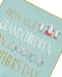 Mother's Day greeting card from grandchildren, UK Greetings, featuring heartfelt message and colorful floral design.