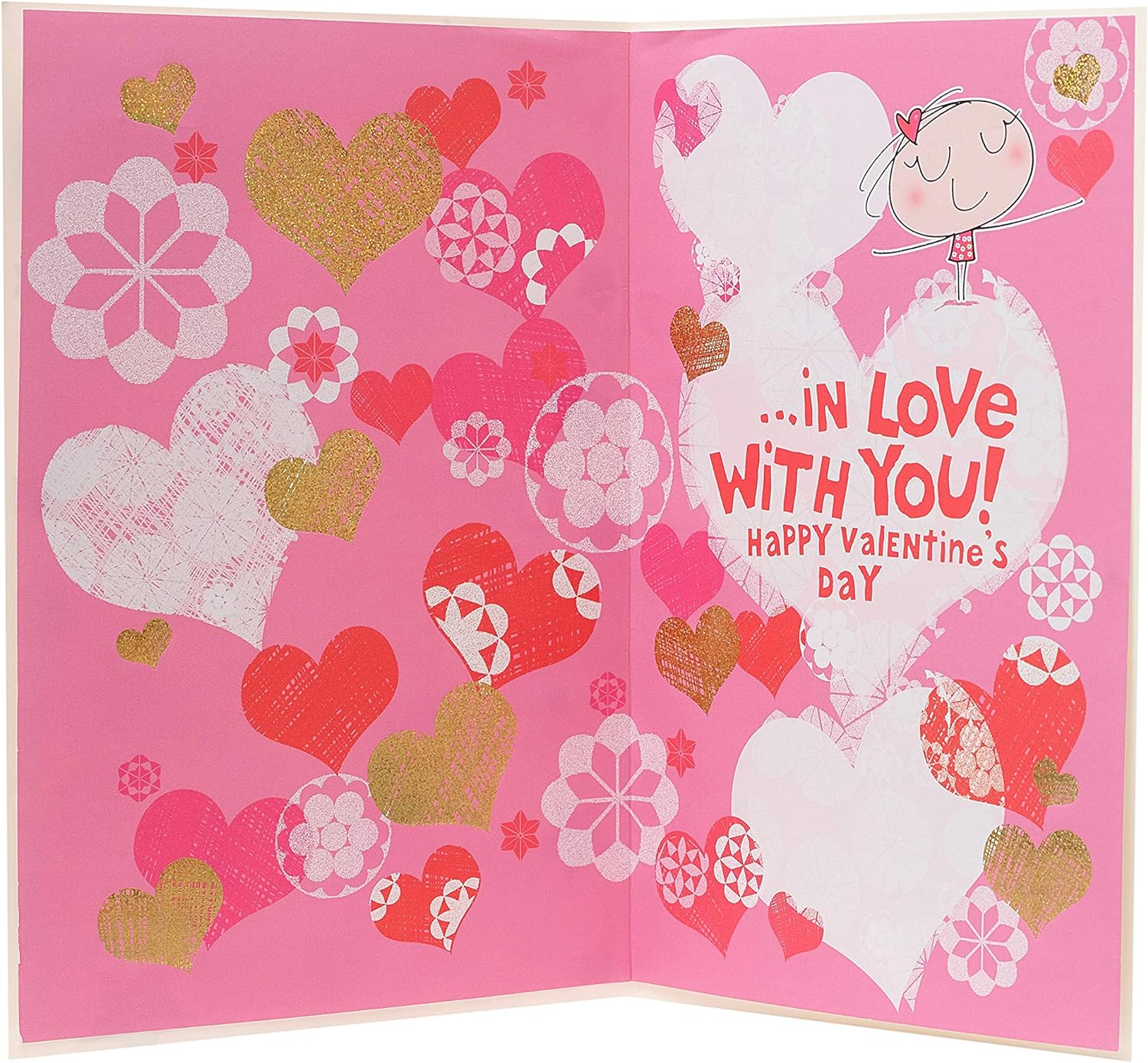 Valentine's Day greeting card for wife with a 100% gorgeous Valentine's badge, UK Greetings, featuring romantic design and heartfelt message.
