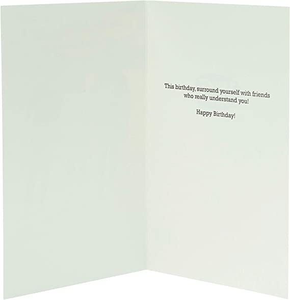 Humorous birthday greeting card for men celebrating milestone ages, featuring funny age-themed illustrations from UK Greetings.