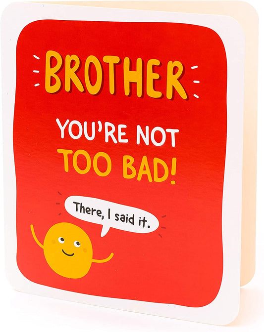 Bright and humorous Brother birthday greeting card from UK Greetings with colorful, cheerful design and playful message.