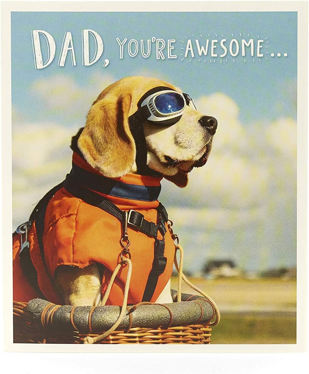 Funny Dog Dad birthday greeting card featuring playful dog illustrations, ideal for celebrating pet-loving fathers.