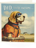 Cute Funny Dog Dad birthday greeting card from UK Greetings with playful dog illustration and cheerful message.
