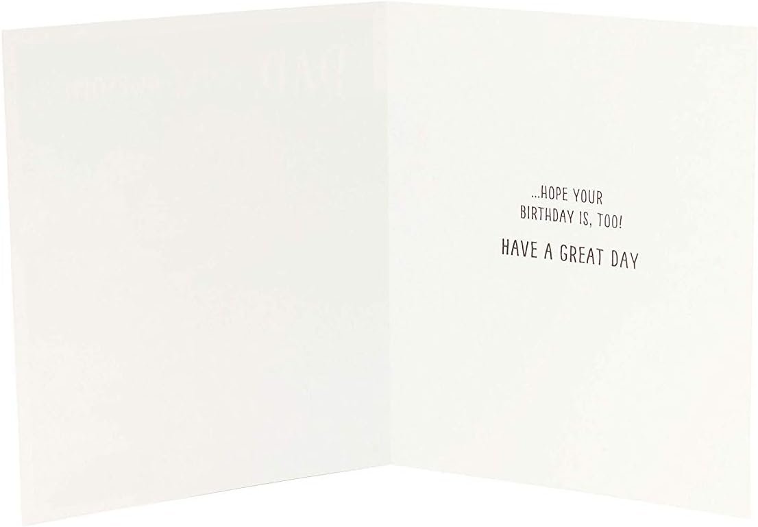 Funny Dog Dad birthday greeting card featuring humorous dog illustration, perfect for celebrating dog-loving dads.