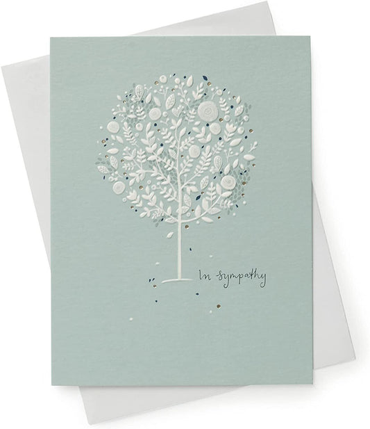 Gentle Sympathy Loss Condolence Card from UK Greetings, featuring a respectful design for expressing condolences.