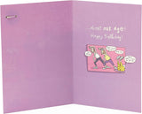 Giggles Yoga funny birthday greeting card for her, featuring humorous yoga-themed design from UK Greetings.