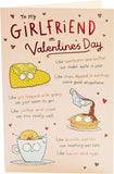Valentine's Day greeting card for girlfriend featuring romantic design from UK Greetings.