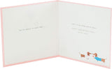 Valentine's Day greeting card featuring a sausage dog couple with envelope, UK Greetings Valentine’s card with cute dog design