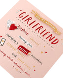 UK Greetings girlfriend Valentine's Day greeting card with sweet design and envelope, perfect for expressing love on special occasions.