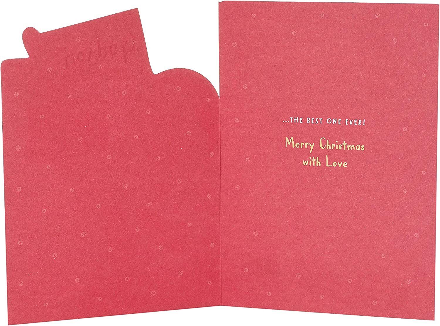 Godson Christmas greeting card featuring a festive teddy bear design, perfect for holiday cheer and seasonal greeting messages.