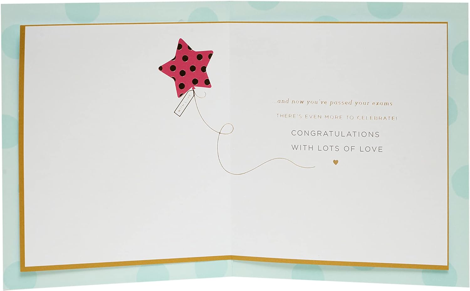 Gold foil daughter exam success congratulation greeting card from UK Greetings, featuring elegant design and heartfelt message.