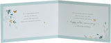 Golden 50th anniversary leaves greeting card with elegant floral design by UK Greetings, perfect for special milestone celebrations.